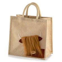 Wholesale Printable Cheap Handle Recycle Tote Folding Jute Hemp Reusable Shopping Bag